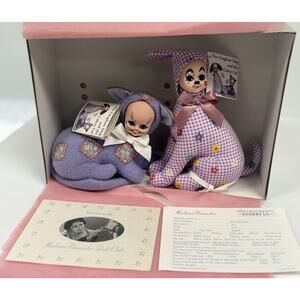 Madame Alexander Gingham Dog & Calico Cat Set 7" Dolls yr 2000 Original Box